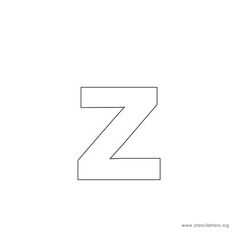 the letter z is made up of two lines and has an outline to make it look like