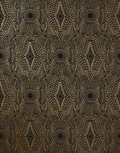 an image of a brown and black wallpaper with geometric designs on it's surface