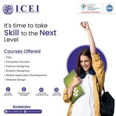 an advertisement for the icei it's time to take skill to the next level