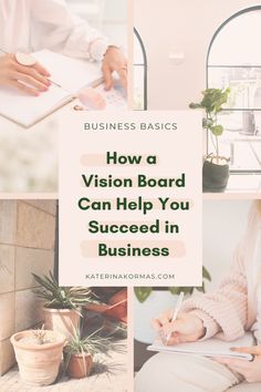 Take your business goals to the next level! Use this guide to build a vision board that aligns with your big dreams and motivates you every day. Manifest Business, Business Basics