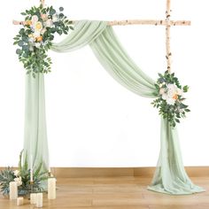 PRICES MAY VARY. chiffon 🌻Chiffon Wedding Arch Curtains: Sheer arch drapes are good choice for your wedding decor. Romantic arch fabric will help to create beautiful folds or leave it flowing loose onto the floor, adding a very delicate, soft touch. Best wedding decoration gift. 🌻Premium Wedding Arch Fabric: This wedding backdrop decoration is made of chiffon material, light, soft and wrinkle-free. All the edges are sewn beautifully. Easy to hang or hang vertically, with good verticality and d Wedding Drapery, Wedding Archway, Fun Wedding Decor, Reception Backdrop, Wedding Mint Green, Diy Wedding Backdrop, Arch Decoration, Wedding Backdrop Decorations, Arch Decoration Wedding