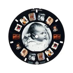 a clock with pictures of babies on it's face and the words start smart