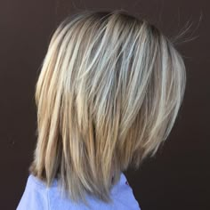 Shoulder-Length Bob With Choppy Layers Long Choppy Bobs, Going Blonde, Choppy Bob Haircuts, Blonde Bob Hairstyles, Shoulder Length Bob, Choppy Bob, Choppy Hair, Layered Bob Hairstyles