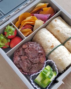 a bento box filled with different types of food