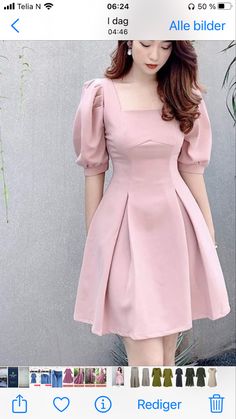 Korean Short Frocks, Cute Frocks For Women Korean, Korean Frocks For Women, Cute Short Dresses Casual, Party Frocks For Women, Skirt Design Ideas, One Piece Dress Western, Short Frocks For Women, Cute Pink Dress