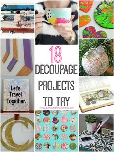 Decoupage Gift Ideas, Photo Gifts Diy, Diy Recycled Projects, Map Ornaments, Arts And Crafts For Adults, Mixed Media Crafts