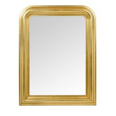 a gold framed mirror on a white background