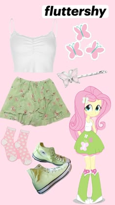 #fluttershy #fluttershycosplay #mylittlepony Fluttershy Halloween Costume, Fluttershy Clothes, Fluttershy Outfit Ideas, Flutter Shy Cosplay, Fluttershy Aesthetic Outfit, Fluttershy Inspired Outfits, Fluttershy Aesthetic, Fluttershy Cosplay