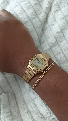 Casio LA670WE water resistant digital watch in Gold Gold Digital Watch, Casio Gold Watch Woman, Casio La670, Casio Aesthetic, Casio Watch Aesthetic, Golden Watch Women, Gold Casio Watch, Casio Gold Watch, Casio Digital Watch