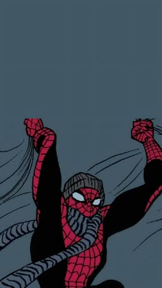 a drawing of a spider - man with his arms in the air