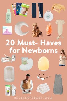 the cover of 20 must - haves for newborns by heysleey baby