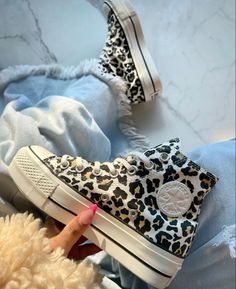 Leopard Print Converse, Leopard Print Sneakers, Jordan Shoes Girls, Cute Nikes, Fresh Shoes