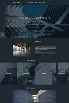 the website design for an architectural firm