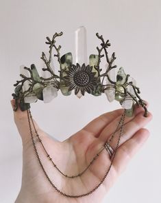 Crown Drawing, Flowers Crown, Raw Quartz, Metal Headbands, Beltane, Crystal Crown, Fantasy Jewelry, Tiaras And Crowns, Quartz Points