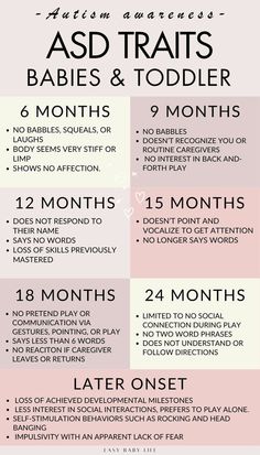 Most little weird things that babies and toddlers do or don't do are nothing to worry about. But there are some real, early signs of autism spectrum disorder/ ASD symptoms / ASD traits that parents should know about. Learn which here, and bookmark for future reference! (Crucial info on baby development, baby milestones, baby month by month, toddler development, toddler behavior, baby health, toddler milestones, sick baby.) Asd Symptoms, Two Word Phrases, Toddler Development