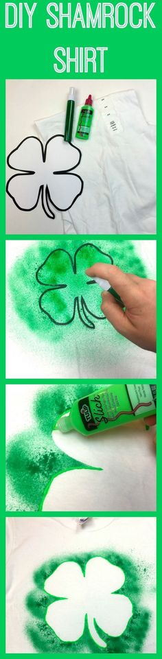 the process to make shamrock shirts for st patrick's day