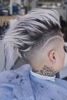 Pixie Fade Undercut, Undercut Haircuts Men, Taper Fade Haircut Women, Fades For Women, Female Fade Haircut, Fade Haircut Women, Best Undercut Hairstyles, Undercut Fade