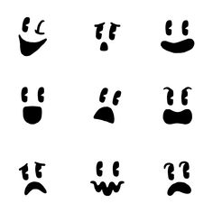 the letters and numbers are drawn in black ink on a white background, each with different faces