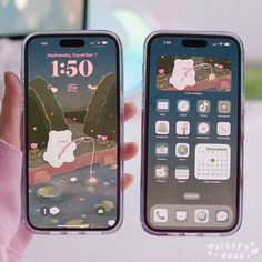 two iphones with the same screen size as each other