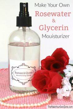 Rose Water Glycerin Diy, Rose Water And Glycerin, Rosewater And Glycerin, Rosewater Face Mist, Glycerin For Face, Glycerine And Rose Water For Face, Glycerine For Skin Faces, How To Use Glycerin For Skin, Glycerine For Skin Diy