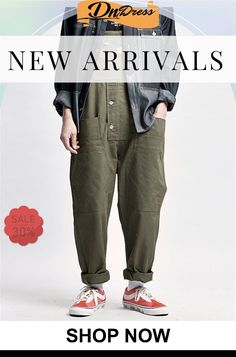 Men's Cool Street Style Multi-pocket Cargo Jumpsuit Cool Street Style, Cargo Jumpsuit, Jumpsuits And Romper, Leg Cuffs, Jumpsuit Fashion, Fashion Games, Army Green, Jumpsuit Romper, Shop Now