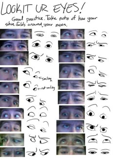 an image of different eyes with the words look it up eyes