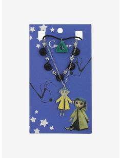 Coraline Doll Button & Stone Necklace Set | Hot Topic Coraline Gifts, Coraline Stuff, Coraline Key, Coraline Aesthetic, Scary Drawings, Random Products, Coraline Doll, Coraline Jones, Stone Necklace Set