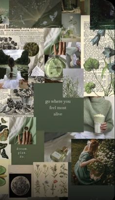 a collage of photos with flowers and plants