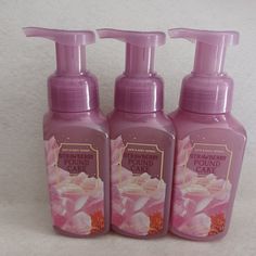 Set Of 3 Gentle Foaming Hand Soaps, 8.75 Fl Oz Each *Bottles May Have Minor Signs Of Shelf Wear Like Scuffs And Scratches* Strawberry Pound Cake Fragrance Notes: ~Fresh Strawberries ~Golden Shortcake ~Whipped Cream Brand New, Unused. *These Foam Soaps Are Susceptible To Leaking During Transit! There Is No Way To Prevent Them From Leaking. They Will Be Stored In A Sealed Bag For Shipping* Comes From A Smoke Free, Pet Friendly Home! Strawberry Pound Cake, Hand Soaps, Pound Cake With Strawberries, Foam Soap, Foaming Hand Soap, Fresh Strawberries, Fresh Strawberry, Pound Cake, Fragrance Notes