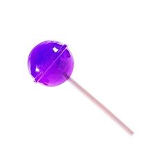 a purple lollipop on a white background