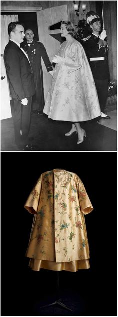 Grace of Monaco in Christian Dior, 1958 Dior 22, Spring Outside, Grace Of Monaco, Evening Coat, Princess Grace Kelly, Fashion 1950s, Couture Designers, Princess Grace, Vintage Couture