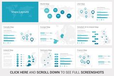 a set of maps and infos for powerpoint presentations