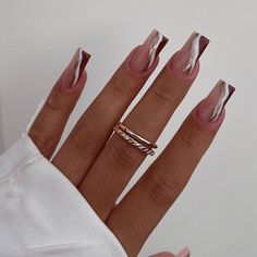 Brown Acrylic Nails, Short Coffin, Edgy Nails, Simple Acrylic Nails, Work Nails, Classy Acrylic Nails, Bling Acrylic Nails, Soft Gel