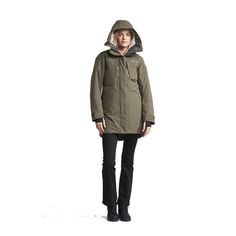 Didriksons Silje 2 Womens Padded Parka | Crocodile Green – SBPROSPORT Waterproof Parka, Sporty Look, Water Repellent