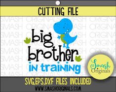 the big brother in training svg files included for cutting and cricting with scissors