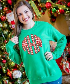 We are in love with this new Christmas tee design! Perfect for the Christmas season!  *6.0 oz., pre-shrunk 100% cotton *Double-needle stitched neckline and sleeves*Quarter-turned*Seamless seven-eighths inch collar*Taped neck and shoulders*Satin label*Rib cuffs Candy Cane Shirt, Christmas Monogram Shirt, Monogram Shirt, Monogram T Shirts, Monogram Shirts, Christmas Monogram, Christmas Tees, Christmas Season, Christmas Shirt