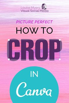 how to crop in canva text on pink watercolor background with turquoise canva logo. Canva Transition Ideas, How To Design Stickers In Canva, Create Stickers In Canva, Canva Design Tricks, How To Remove Background In Canva, Easy Graphic Design, Photo Cropping, Marketing Graphics, Crop Photo