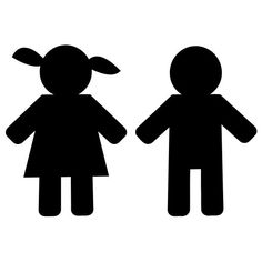 the silhouettes of two people are shown in black