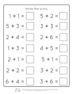 a worksheet for addition and subtraction with the same numbers on it