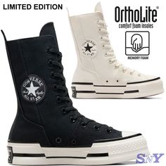 #ad Great shopping ideas for CONVERSE Women's Chuck 70 Plus XHi Extra High Top Boots Sneakers Limited Edition, Fashion Women's Shoes Ideas For Converse, Chuck 70 Plus, Converse 70, Unconventional Design, High Top Boots, Converse Chuck 70, New Cut, Boots Sneakers, Chuck 70