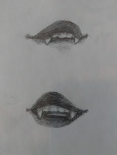 two drawings of lips with their mouths open