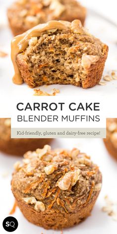 carrot cake blender muffins with text overlay