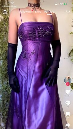 for sale #prom Purple Fairy Prom Dress, 2000s Prom, Y2k Prom Dress, Fairy Prom Dress, Prom Dress Vintage, Military Ball Dress, Dark Purple Dresses, Purple And Black Dress, Y2k Prom