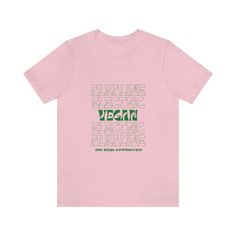 Alkaline Vegan Shirt, Vegan Apparel, Vegans Shirt, Powered By Plants, Herbivore, Unisex Vegan Shirt, Animal Rights Shirt, Vegetarians, Vegan  This classic unisex jersey short-sleeve tee fits like a well-loved favorite. Soft cotton and quality print make users fall in love with it repeatedly.  These t-shirts have ribbed knit collars to bolster shaping. The shoulders have taping for a better fit over time. Dual side seams hold the garment's shape for longer. \n.: 100% Airlume combed and ringspun c Alkaline Vegan, Vegan Clothing, Vegan Shirt, Animal Rights, Jersey Shorts, Light Fabric, Print Making, Ribbed Knit, Short Sleeve Tee