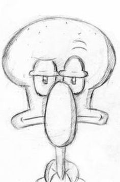 a drawing of a cartoon character with glasses