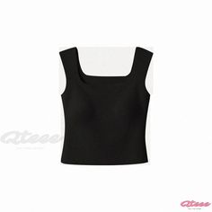 Qteee - Seamless Sports Vest with Padded Bust, Wireless & No Trace, V-neck Design, Slim-fit, Perfect as Outerwear or Base Layer, Wide Strap Back Black Stretch Seamless Tank Top, Black Scoop Neck Sports Crop Top, Black Sporty Scoop Neck Crop Top, Sporty Black Scoop Neck Crop Top, Black Sporty Crop Top With Scoop Neck, Casual Black Seamless Fabric Top, High Stretch Seamless Sleeveless Top, Black Seamless Tank Top For Sports, High Stretch Sleeveless Seamless Top