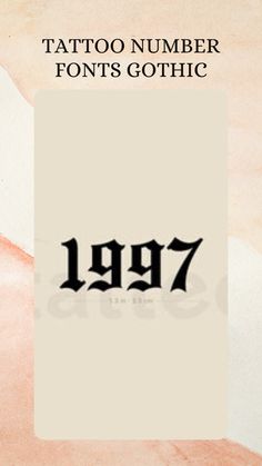 an old style tattoo font with the number 477 in black and white on it