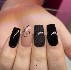 Edgy Nail Art, Elegant Touch Nails, Romantic Nails, Amazing Nails, Fancy Nails Designs, Beauty Nails Design, Work Nails, Nails Fashion, Long Acrylic Nails Coffin