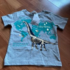 Nwt Dinosaur Brachiosaurus T Shirt H&M 1 1/2-2 Y. Smoke Free, Pet Free Household Dinosaur Brachiosaurus, Playstation T Shirt, H&m Tshirts, Dinosaur Tshirt, Toddler Girl Tees, Disney Princess Shirts, Nasa Shirt, Blue And White Striped Shirt, Princess Shirt