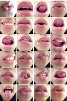 many images of different lips with white teeth